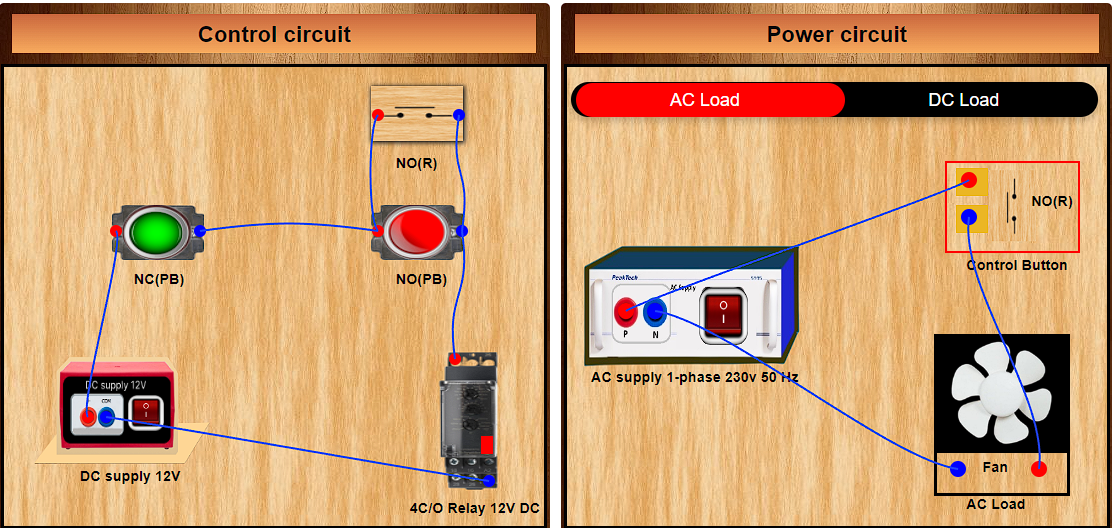 Connections of Control and Power Circuit